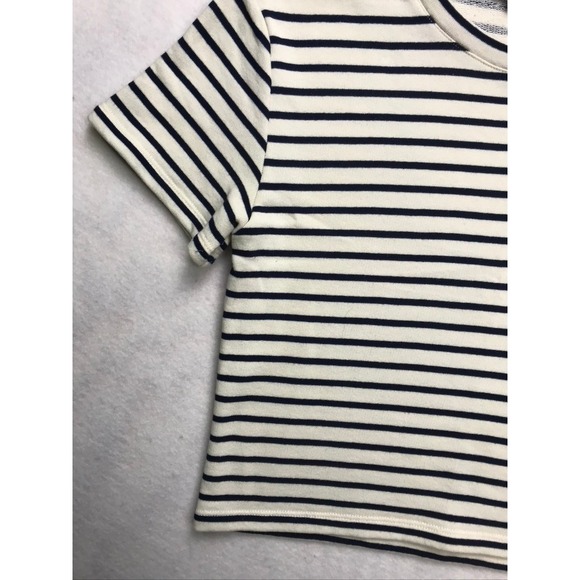 Splendid Womens Striped 2 Piece Set Crop Top Maxi Skirt Ivory Navy RS4K44E M - Picture 5 of 16